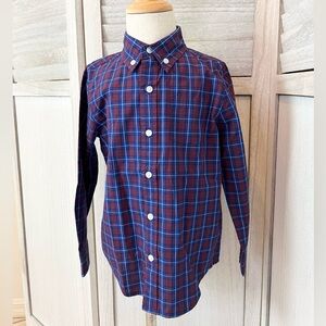 NWT Janie & Jack Boys Button-Down Shirt | Size 4T | Purple/Blue | 100% Cotton